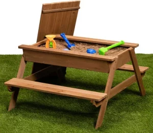 Woodlii Picknickbord med sandlåda + Lock
